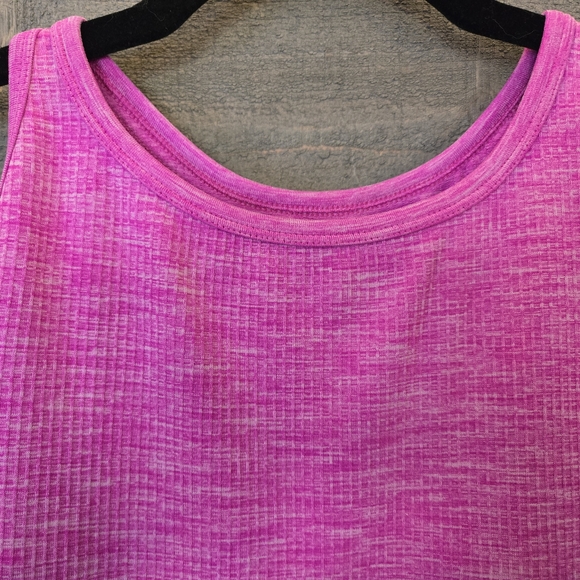Athleta XL Pink Seamless Racerback Compression Tank - Waffle Knit - Picture 2 of 7